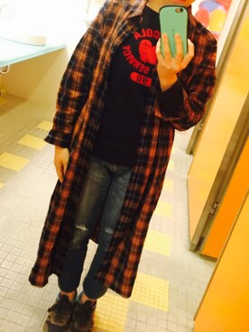 「PAGEBOY（ページボーイ）のアイテム（シャツワンピース）」を使った、ゆぅまさん（レディース・161cm）の春コーディネート