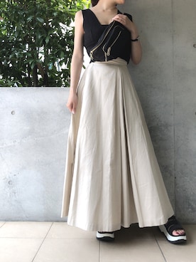 「ラフスタイル」｜「アイテム（ビーチサンダル）」を使った、Nachiさん（レディース・159cm）の春コーディネート