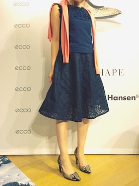 「ECCO（エコー）のアイテム（シューズ）」を使った、dasaeさん（レディース・158cm）の冬コーディネート