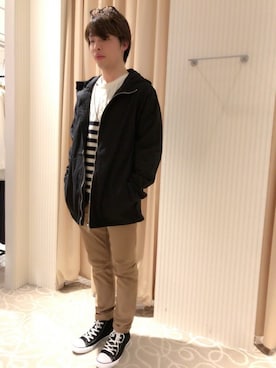 「HVC（エイチブイシー）のアイテム（その他アウター）」を使った、HVC大津一里山店さん（メンズ・175cm）の冬コーディネート