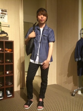 「HVC」｜「アイテム（バッグ）」を使った、HVC大津一里山店さん（メンズ・175cm）の夏コーディネート
