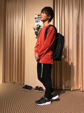 「HVC（エイチブイシー）のアイテム（パンツ）」を使った、HVC大津一里山店さん（メンズ・163cm）の夏コーディネート
