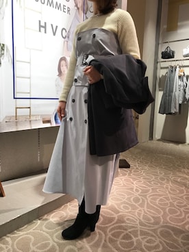 「HVC」｜「アイテム（ジャケット/アウター）」を使った、HVC大津一里山店さん（レディース・157cm）の冬コーディネート