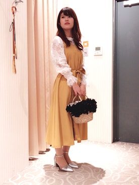 「HVC（エイチブイシー）のアイテム」を使った、HVC大津一里山店さん（レディース・153cm）の春コーディネート