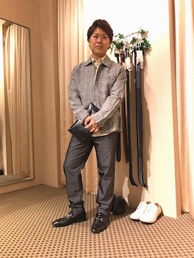 「HVC（エイチブイシー）のアイテム（バッグ）」を使った、HVC大津一里山店さん（メンズ・162cm）の春コーディネート