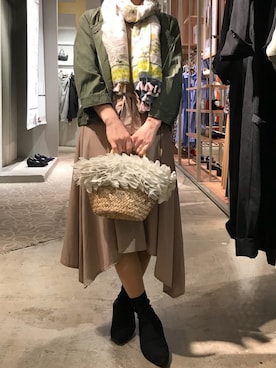 「HVC」｜「アイテム（ジャケット/アウター）」を使った、HVC大津一里山店さん（レディース・157cm）の春コーディネート