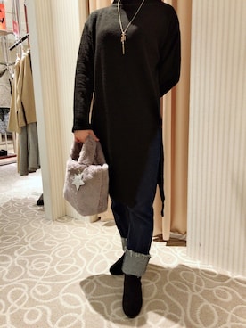 「HVC（エイチブイシー）のアイテム（ワンピース/ドレス）」を使った、HVC大津一里山店さん（レディース・158cm）の秋コーディネート