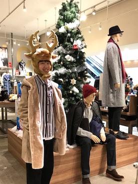 「GGD（ジージーディー）のアイテム（ジャケット/アウター）」を使った、HVC大津一里山店さん（メンズ・169cm）の冬コーディネート