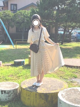 「Kastane」｜「アイテム（スリッポン）」を使った、yuさん（レディース・154cm）の夏コーディネート