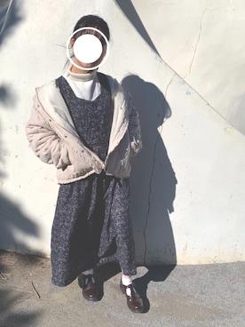「merry jenny（メリージェニー）のアイテム（ダウンジャケット/コート）」を使った、yuさん（レディース・154cm）の冬コーディネート