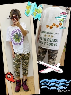 「サマソニ」｜ちゃそさん（レディース・156cm）の秋コーディネート