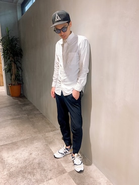 「サングラススタイル」｜「アイテム（キャップ）」を使った、TSUTOさん（メンズ・174cm）の夏コーディネート