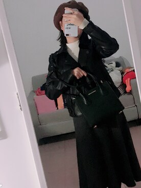 「MK MICHEL KLEIN HOMME （エムケーミッシェルクランオム）のアイテム」を使った、Rachel Liuさん（レディース・156cm）の秋コーディネート