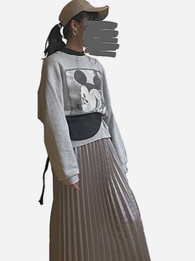 ナナセさんの「KBF メタリックプリーツスカート」を使ったコーディネート
