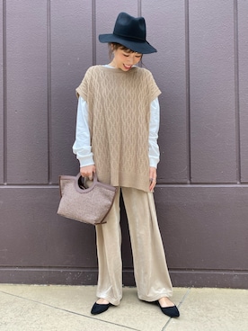 「OWN（オウン）のアイテム」を使った、riisanroさん（レディース・158cm）の冬コーディネート