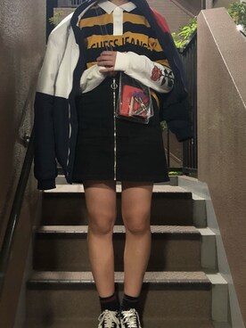 「TOMMY HILFIGER」｜「アイテム（ブルゾン）」を使った、ユカさん（レディース・172cm）の冬コーディネート