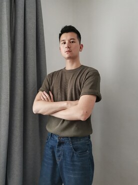 「--（--）のアイテム」を使った、Mr谢先绅さん（メンズ・185cm）の春コーディネート