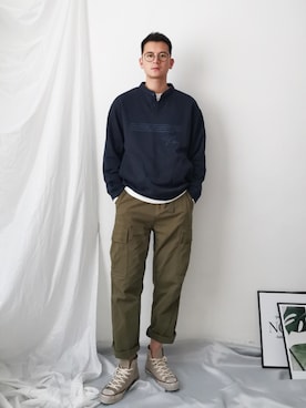 「--（--）のアイテム（パーカー）」を使った、Mr谢先绅さん（メンズ・185cm）の夏コーディネート