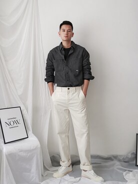 「--（--）のアイテム」を使った、Mr谢先绅さん（メンズ・185cm）の秋コーディネート