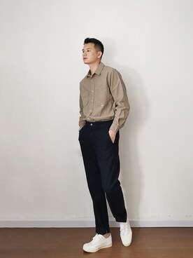 「--（--）のアイテム」を使った、Mr谢先绅さん（メンズ・185cm）の秋コーディネート