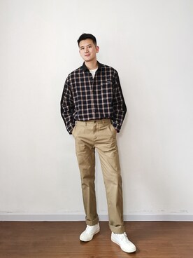 「--（--）のアイテム」を使った、Mr谢先绅さん（メンズ・185cm）の秋コーディネート