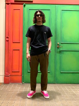 「SURROUND（サラウンド）のアイテム」を使った、皆川喬さん（メンズ・168cm）の夏コーディネート