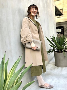 「パイソン柄」｜nano・universe lady's　STAFFさん（レディース・158cm）の春コーディネート