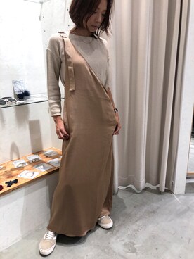 「Aunt Marie's（アントマリーズ）のAUNT MARIE'S Loose over knit（ニット/セーター）」を使った、Chieさん（レディース・162cm）の秋コーディネート
