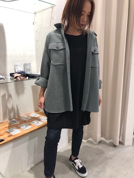 「アントマリーズ」｜「アイテム（カバーオール）」を使った、Chieさん（レディース・162cm）の秋コーディネート