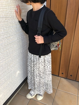 「むすめコーデ」｜「アイテム（スカート）」を使った、Chieさん（レディース・162cm）の秋コーディネート