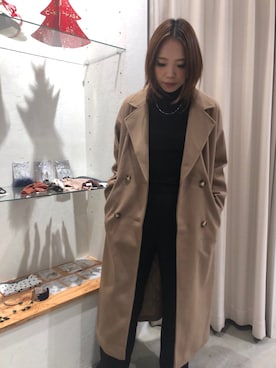 「アントマリーズ」｜「アイテム（チェスターコート）」を使った、Chieさん（レディース・162cm）の秋コーディネート