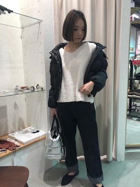 「オリエンタルトラフィック」｜「アイテム（ダウンジャケット/コート）」を使った、Chieさん（レディース・162cm）の冬コーディネート