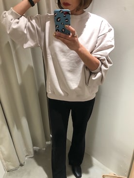 「アントマリーズ」｜「アイテム（スウェット）」を使った、Chieさん（レディース・162cm）の冬コーディネート