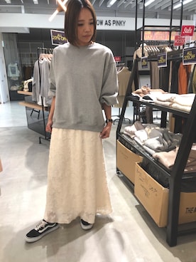 「アントマリーズ」｜「アイテム（スウェット）」を使った、Chieさん（レディース・162cm）の冬コーディネート