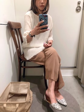 「Sens de vie（サンスドゥウ゛ィ）のアイテム」を使った、Chieさん（レディース・162cm）の夏コーディネート