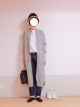 「ジャックパーセル」｜「アイテム（シャツワンピース）」を使った、su-su-さん（レディース・162cm）の秋コーディネート