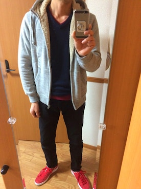 「imp.（インプ）のアイテム」を使った、ここ@へっぽこさん（メンズ・173cm）の冬コーディネート