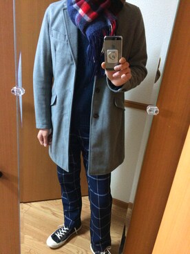 ここ@へっぽこさん（メンズ・173cm）の冬コーディネート
