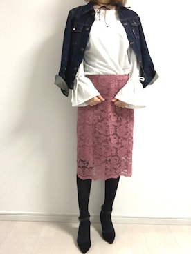 「ラリエット」｜まろ(MARO)さん（レディース・165cm）の春コーディネート