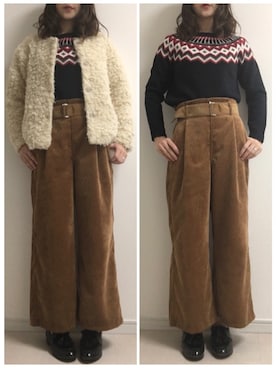 まろ(MARO)さん（レディース・165cm）の冬コーディネート