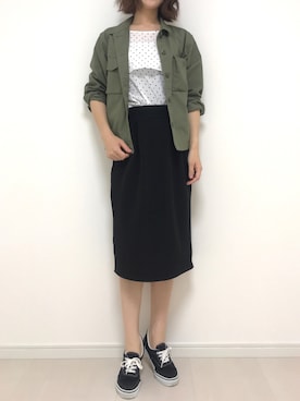 「フリルトップス」｜「アイテム（その他アウター）」を使った、まろ(MARO)さん（レディース・165cm）の夏コーディネート