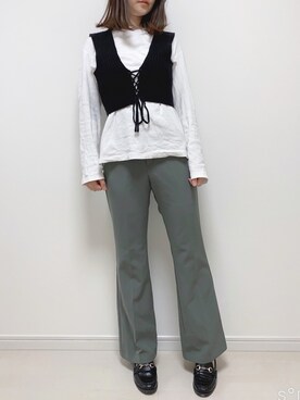 「ビスチェコーデ」｜まろ(MARO)さん（レディース・165cm）の秋コーディネート