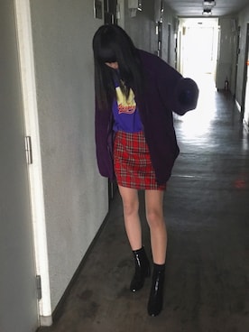 「ADPOSION（アドポーション）のアイテム（ジャケット/アウター）」を使った、あん仔さん（レディース・167cm）の冬コーディネート