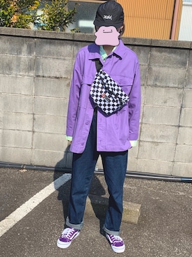 「SASQUATCHfabrix.（サスクワァッチファブリックス）のアイテム」を使った、あん仔さん（レディース・167cm）の春コーディネート
