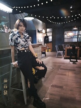 「VII&CO（VII&CO）のアイテム（その他シューズ）」を使った、Michelle Pangさん（レディース・158cm）の秋コーディネート