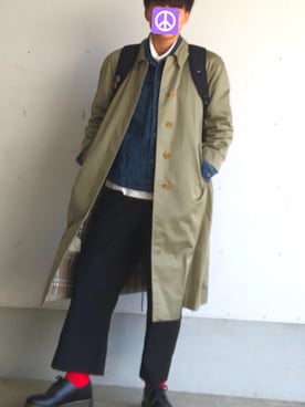 「バーバリー」｜「アイテム（デニムジャケット）」を使った、Y.Oさん（メンズ・176cm）の冬コーディネート