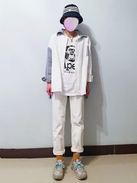 「YANUK（ヤヌーク）のYANUK 「SpillProof加工」 ストレート デニムパンツ ANNETTE (アネット) /57191018（デニムパンツ）」を使った、RURURUKIAさん（レディース・165cm）の春コーディネート