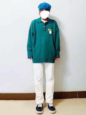 「YANUK（ヤヌーク）のYANUK 「SpillProof加工」 ストレート デニムパンツ ANNETTE (アネット) /57191018（デニムパンツ）」を使った、RURURUKIAさん（レディース・165cm）の秋コーディネート