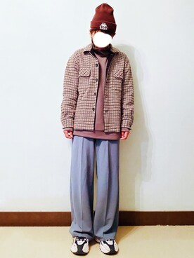 「Kappa（カッパ）のアイテム（帽子）」を使った、RURURUKIAさん（レディース・165cm）の秋コーディネート