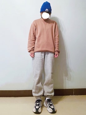 「Kappa（カッパ）のアイテム（帽子）」を使った、RURURUKIAさん（レディース・165cm）の冬コーディネート